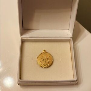 3/$30 Libra Zodiac Pendant - gold tone